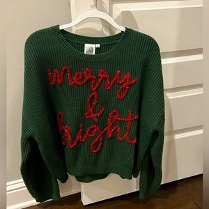 COPY - Queen of sparkles Green Merry and Bright Sweater! EUC size XL
